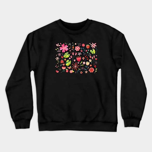 Wild Meadow Flowers Crewneck Sweatshirt by NicSquirrell